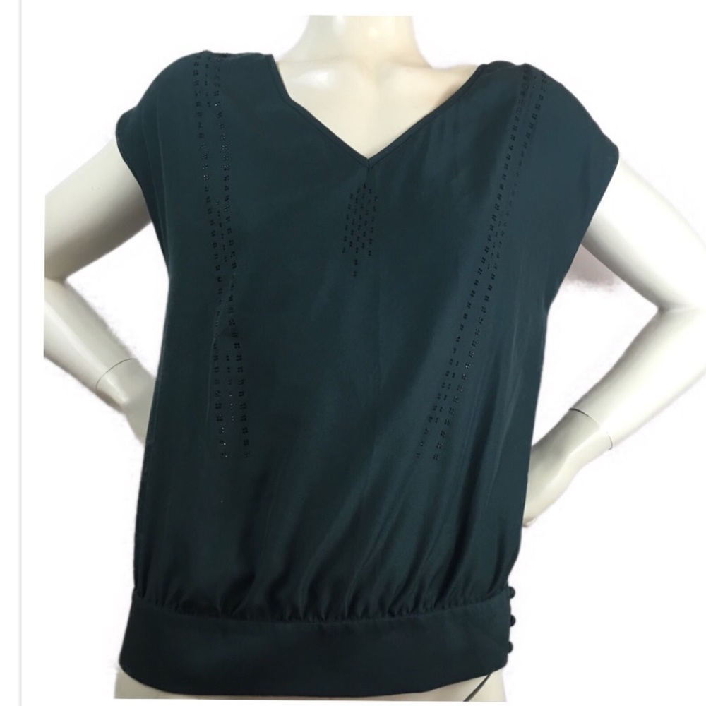 BANANA REPUBLIC gray blouse top S